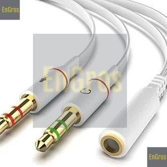 PC AUDIO SPL Audio Splitter Combiner 2 ชาย 1 หญิงสําหรับแล็ปท็อปพีซี (PC) AUDIO MIC SPLITTER COMBINE