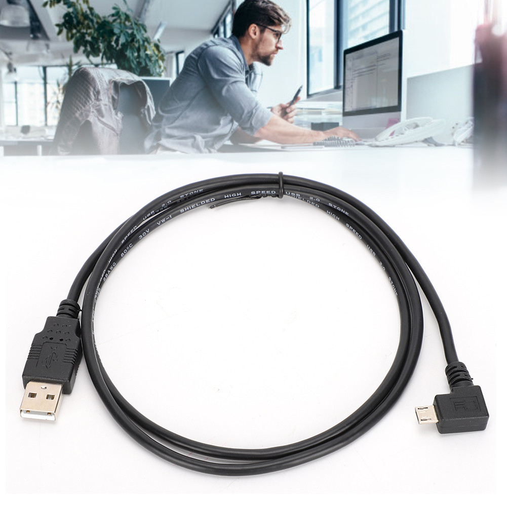 สาย Micro USB เพื่อเชื่อมต่อ 90 องศาสําหรับข้อมูล