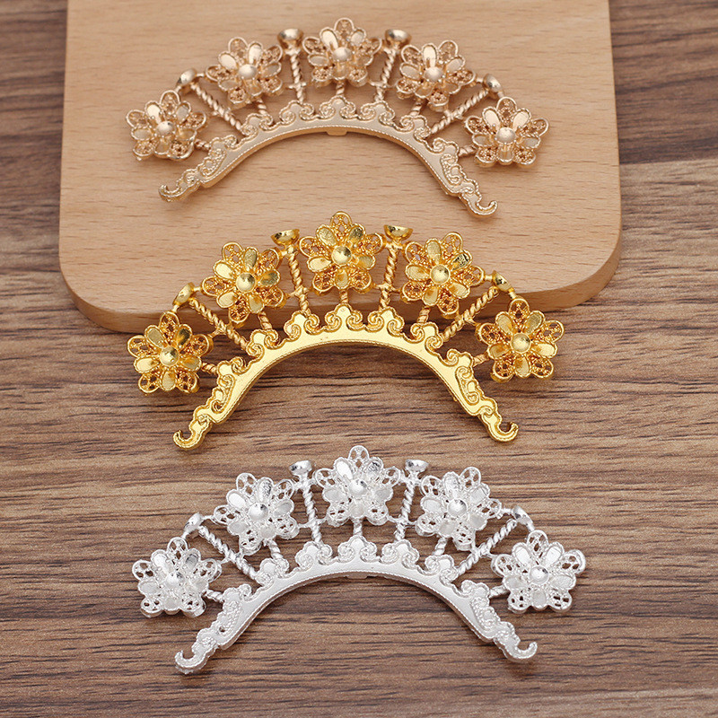 มงกุฎเจ้าสาวสไตล์โบราณเครื่องประดับศีรษะ DIY เครื่องประดับ