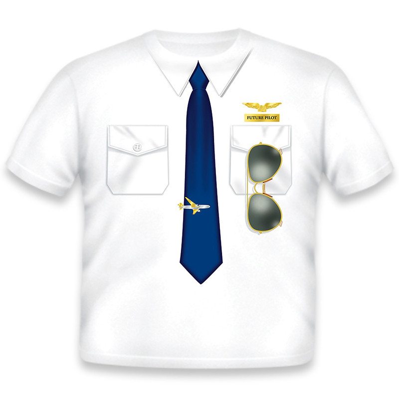 เสื้อยืดนักบินชาย ชุดเครื่องแบบคอสเพลย์ เสื้อสเวตเตอร์สตรีทคอกลม เสื้อผ้าฮิปฮอป ของขวัญ