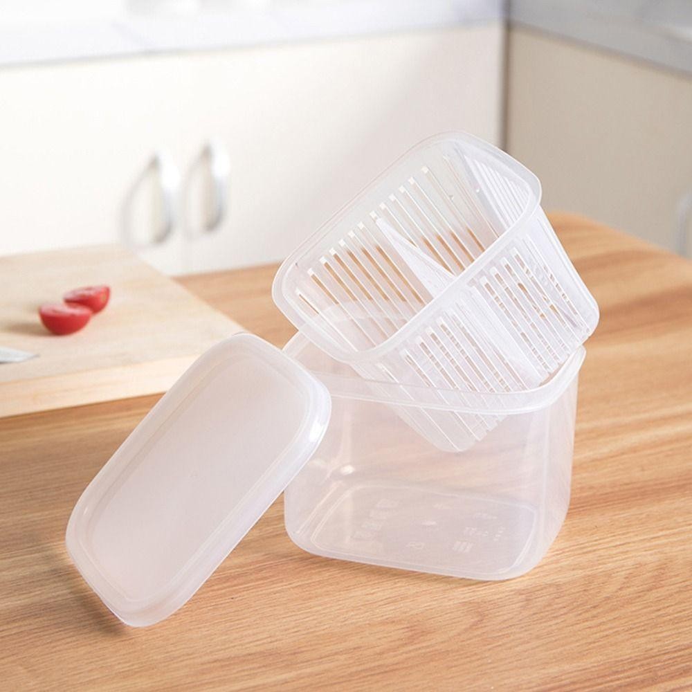 โมลิฮา กล่องแช่แข็งสด,พร้อมฝาปิดกล่องเก็บท่อระบายน้ํามัลติฟังก์ชั่น,อาหารการเรียงลําดับหัวหอมกล่องซีลกระเทียม