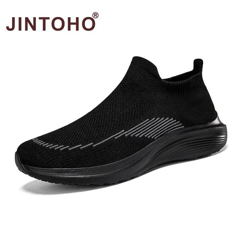 Jintoho حذاء رجالي سهل الارتداء مرن خفيف — صورة 8