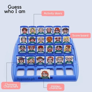 GeeToy WHO IS IT เกมกระดานฝึกความจำตรรกะสำหรับเด็ก การเดาครอบครัวแบบตลก ของเล่นเพื่อการศึกษาแบบมอนเตสเซอรี ของขวัญ