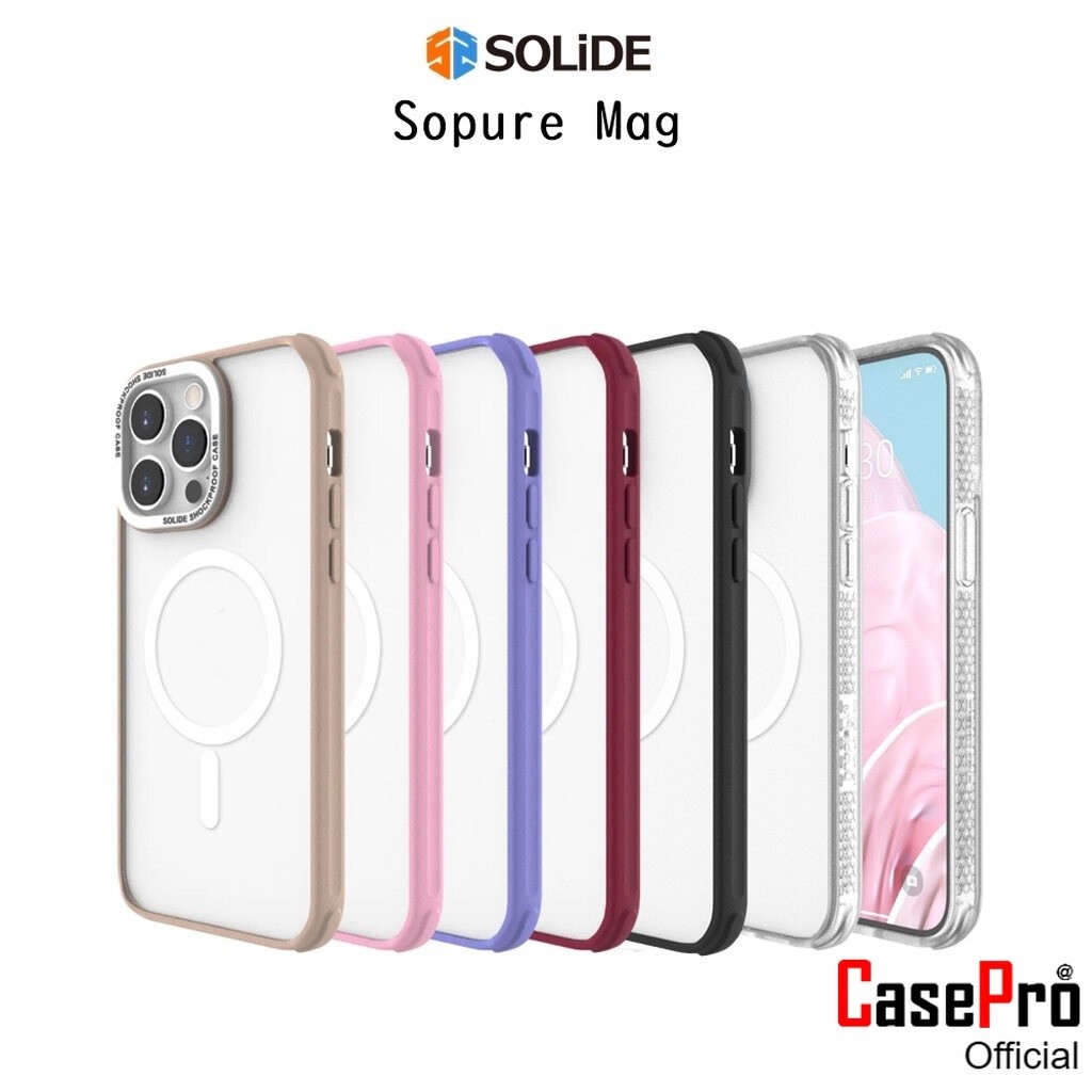 Solide Sopure Mag เคสกันกระแทกเกรดพรีเมี่ยม เคสสำหรับ iPhone13/14/14Pro/14Promax (ของแท้100%)