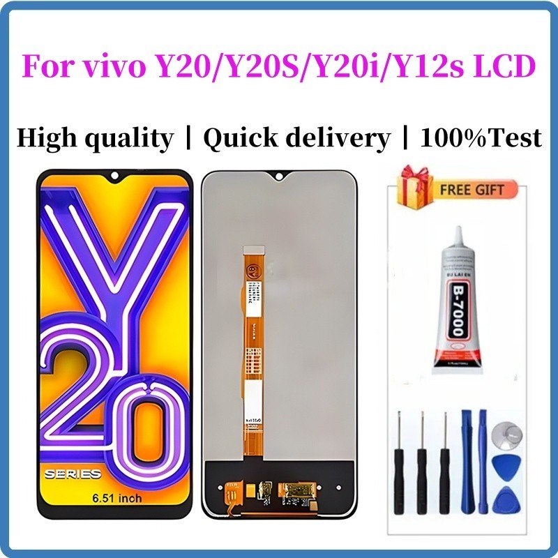 สําหรับ Vivo Y20/Y20S/Y20i/Y12S/Y12A/Y15S/Y15A/Y31S/Y01/Y16/Y02S LCD Touch Screen Digitizer ใหม่สําห
