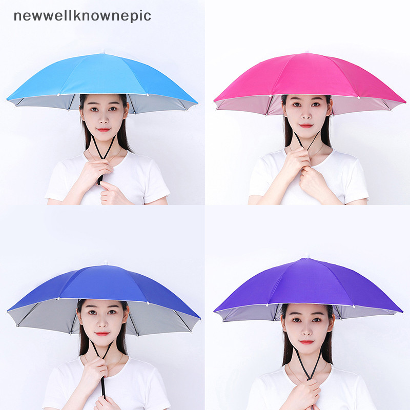 Newwellknownepic FishingUmbrella Hat ร่มพับหมวก Camping Fishing Hiking Festival Outdoor TH