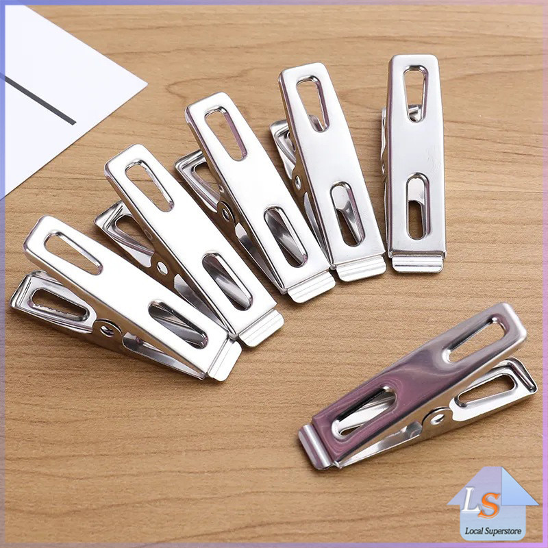 กิ๊ฟหนีบผ้า คลิปหนีบผ้า ตัวหนีบผ้าสแตนเลส    stainless steel clothespin แพ็ค 20 ตัว