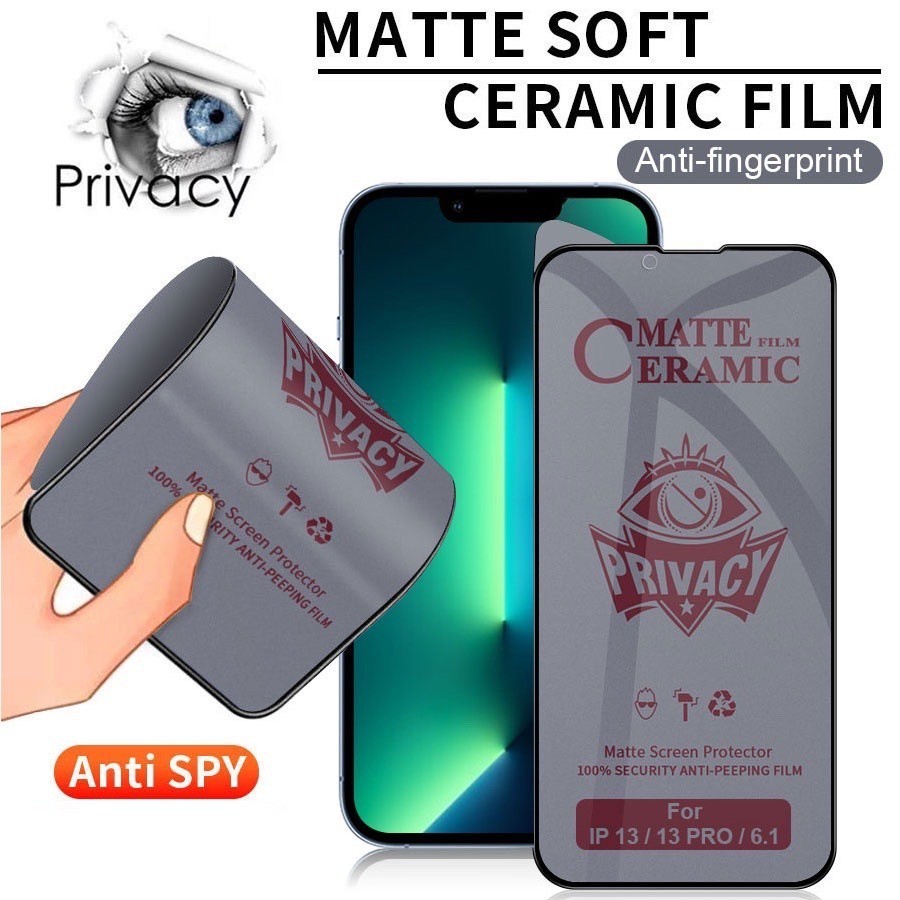 ฟิล์มเซรามิกPrivacy ฟิล์ม กันเสือก for OPPO A95 A94 A98 A58 A96 A53 A54 A18 A17 A16 Realme C55 C53 C51 Reno 8Z 7Z 6 Pro
