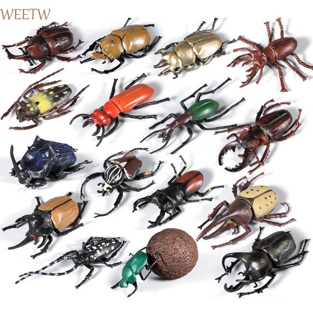 Weekw แมลงสัตว์,ที่สมจริง Longhornedbee Beetle ตัวเลขการกระทํา,ตกแต่งสวนป่าแมลงการศึกษา Dynastes เหมือนจริงแมลงตุ๊กตาสําหรับเด็ก