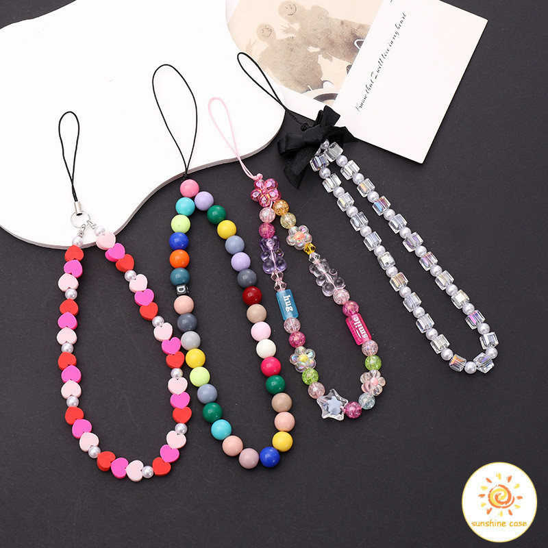 พร้อมส่ง พวงกุญแจเชือกเส้นเล็ก ห้อยเคสโทรศัพท์มือถือ จี้สีน้ําตาล และสีขาว สไตล์วินเทจ พวงกุญแจเชือกเส้นเล็ก
