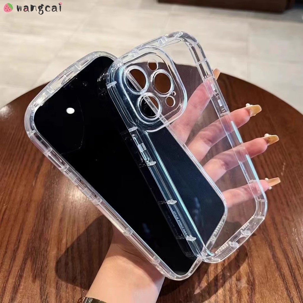 สําหรับ iQOO 12 Z6 Pro Z9 Turbo Z9x Z8 Z8x Z7i Lite Z3 U3 U3x U1 U1x เคสโทรศัพท์ Thicken ถุงลมนิรภัย Anti Fall กันกระแทกรอบเรียบง่ายใสนุ่มกรณีปกหลัง