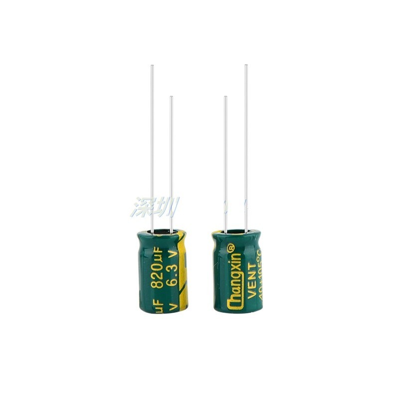 20 ชิ้น/ล็อต 6.3 V820UF ความถี่สูงความต้านทานต่ํา Long Life Direct Plug-In Electrolytic Capacitor 82