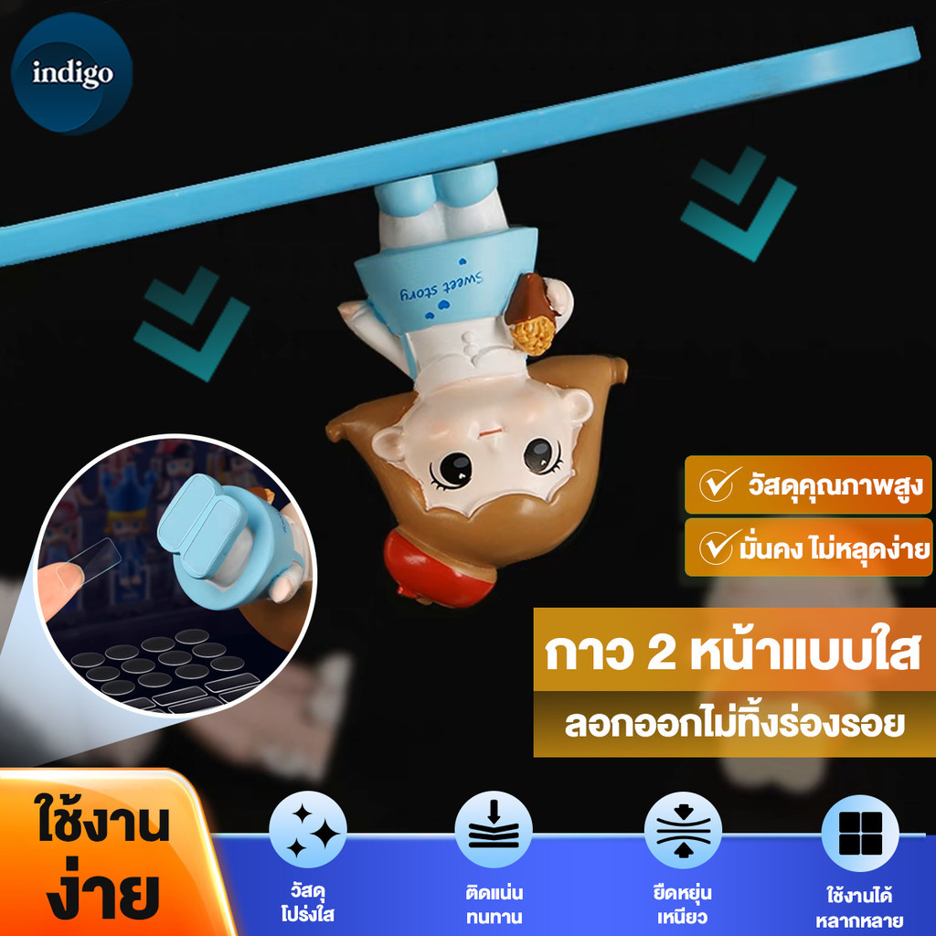กาวสองหน้า สติกเกอร์ตั้งโมเดล  ติดโมเดล popmart สติ๊กเกอร์วงกลมใส กาวนาโน นำกลับมาใช้ใหม่ได้ ติดแน่น ลอกออกไม่เป็นคราบ