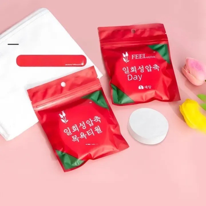 Featured ผ้าขนหนู แบบใช้แล้วทิ้ง บีบอัด แบบพกพา เดินทาง ไม่ทอ ผ้าขนหนูเช็ดหน้า เปียกน้ํา ทิชชู่เปียก กลางแจ้ง - รูปที่ 5