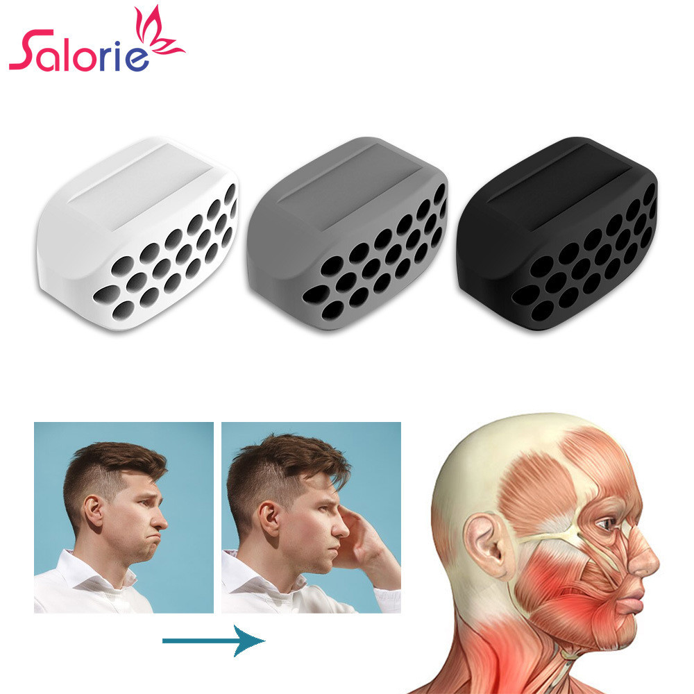 Salorie ลูกบอลเคี้ยวซิลิโคน Jawline Exerciser เทรนเนอร์กล้ามเนื้อใบหน้าและคอ Chin Cheek การออกกําลังกายสําหรับผู้ชายและผู้หญิง