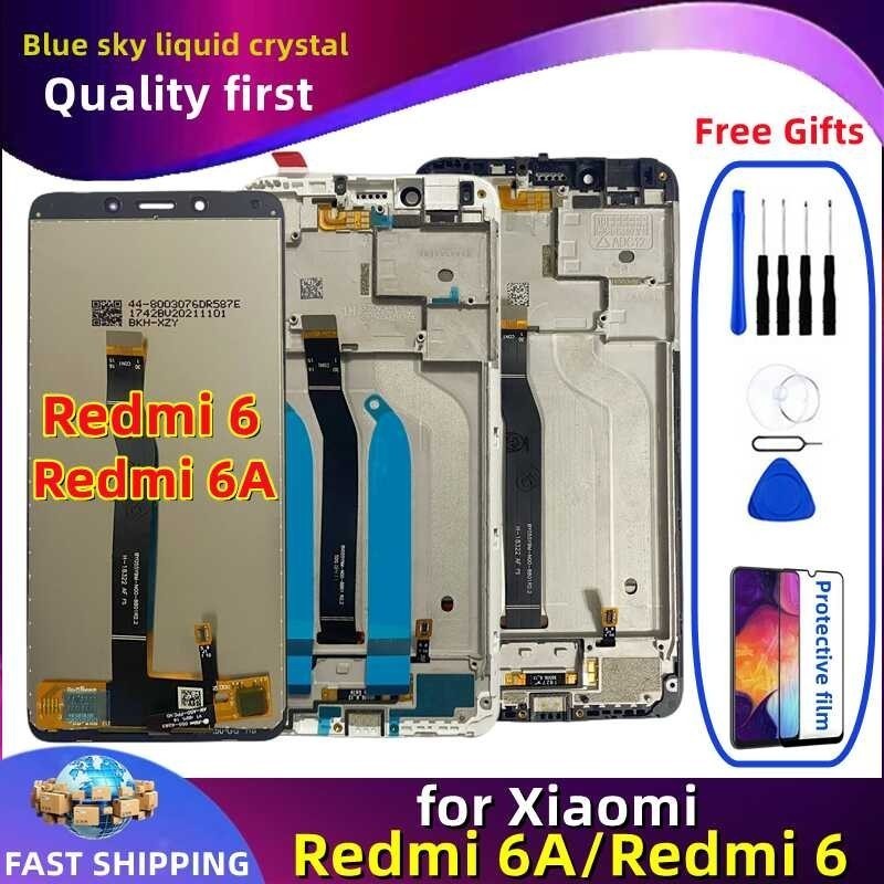 For Xiaomi Redmi 6 Redmi 6a LCD Screen Display Touch Glass DIgitizer Frame Full Replace redmi6a lc