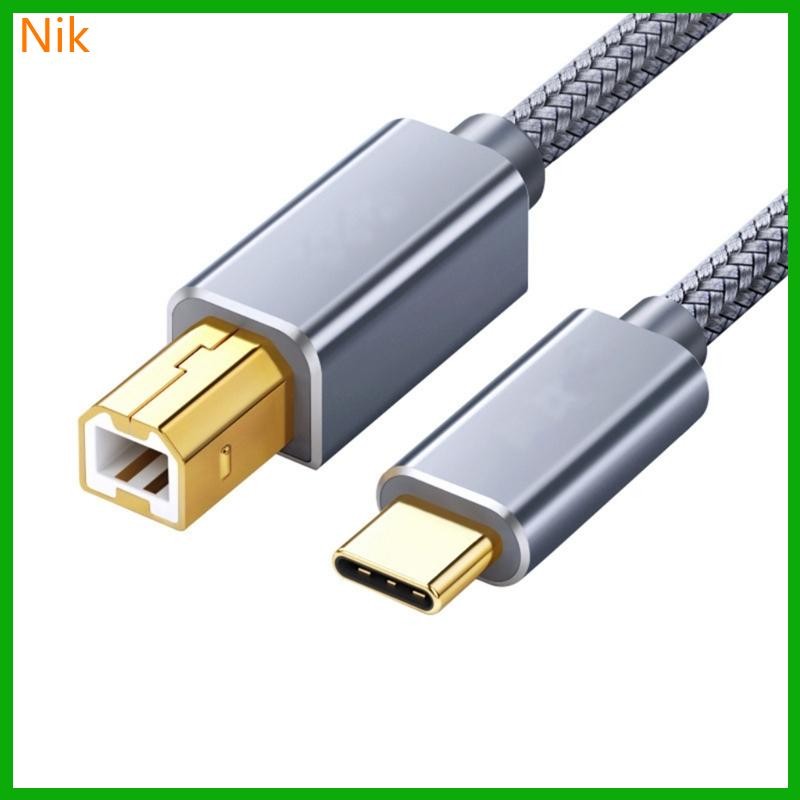 บ.ลค.ต.ศ. UsbC TypeC to USB B Printers Cable MIDI Cord Widely สําหรับเครื่องพิมพ์ MIDI Keyboards he