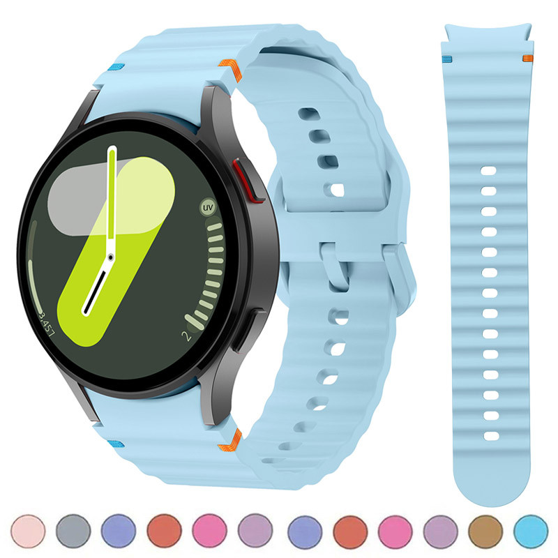 ซิลิโคนกีฬาสําหรับ Samsung Galaxy Watch 7 6 Cassic 43 มม.47 มม.5Pro 45 มม.นาฬิกา 7 FE 5 4 คลาสสิก 40 มม.44 มม.สร้อยข้อมือแฟชั่น