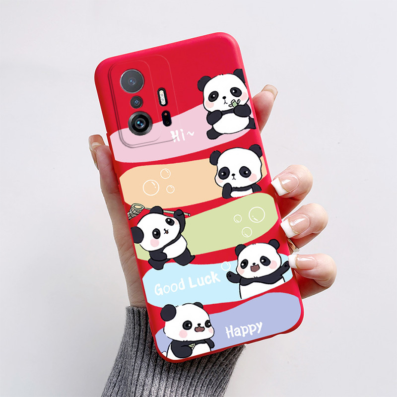 สําหรับ Xiaomi Mi 11T Pro เคสซิลิโคน Soft Matte น่ารักการ์ตูนแมวสุนัข Fox รูปแบบฝาครอบป้องกันสําหรับ Xiaomi 11T 11TPro ปลอก - รูปที่ 5