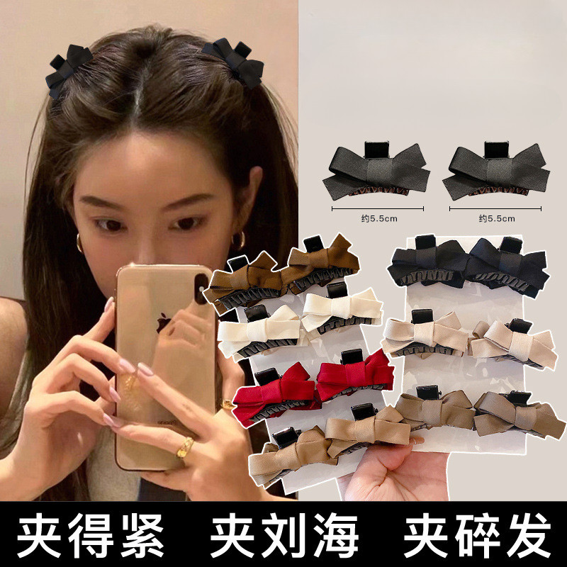 กิ๊บติดผม ประดับโบว์ ขนาดเล็ก สไตล์เจ้าหญิง แฟชั่นฤดูร้อน สําหรับผู้หญิง 2024 2 แพ็ค