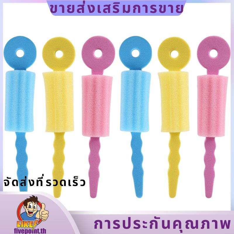 6 ชิ้น Hair Care ลูกกลิ้งโฟม Magic ฟองน้ําผมนุ่ม Curler จัดแต่งทรงผมผมม้วนลูกกลิ้ง DIY เครื่องมือสําหรับผู้หญิง