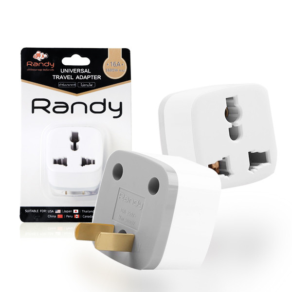 Randy ปลั๊กแปลง 2 ขา รองรับ 3680W รุ่น X01A