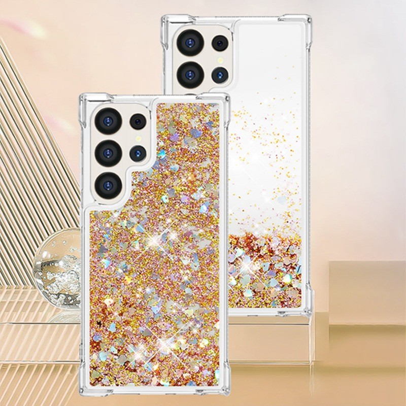 สำหรับ Samsung S24 FE Luxury Glitter Bright Dynamic Liquid quicksand เคสโทรศัพท์สำหรับ Samsung S24 S23 S22 S21 ultra PLUS S21 S20 FE ถุงลมนิรภัย Anti-DROP Hard ปกหลัง