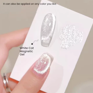 【Local】UR SUGAR Super Shine แมวสีขาวเจลแม่เหล็ก Soak Off UV เจลแก้วแม่เหล็กเจลเคลือบเงากึ่งถาวร UV Gel 15ml