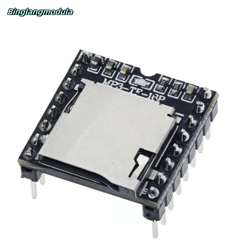 Dfplayer Mini MP3 Player โมดูล MP3 เสียงถอดรหัสบอร ์ ดรองรับการ ์ ด TF U-Disk IO/Serial Port/AD สําหรับชุด Diy arduino