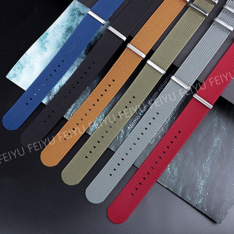 สาย NATO ZULU ผ้าใบนาฬิกา One Piece Loop สร้อยข้อมือไนลอน 18 มม.20 มม.22 มม.สําหรับ Seiko 5 กีฬาสไตล์ทหาร Universal WatchBands ผู้ชายผู้หญิงเข็มขัดข้อมือ