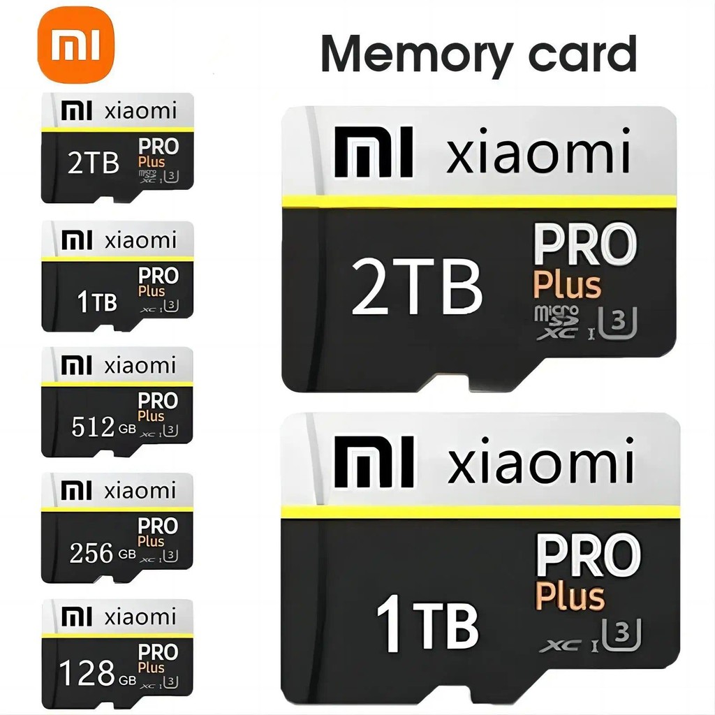 Xiaomi ความเร็วสูง Micro SD การ์ดแฟลชการ์ดหน่วยความจํา 2TB 1TB 512GB 256GB 128GB 8GB Class10 TF การ์ดสําหรับโทรศัพท์/คอมพิวเตอร์/กล้อง