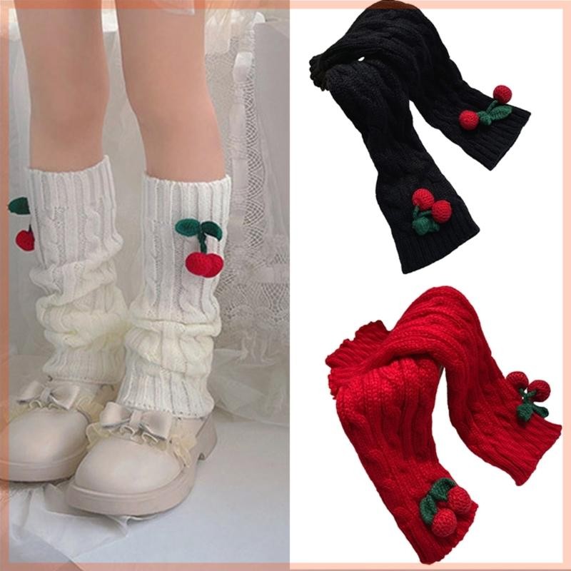 Cc Handmade ถักขาอุ่นสายถักถุงเท้าสําหรับสาวน้อย Slouchy ถุงเท้า Breathable Warm Leggings เด็กขา Cov