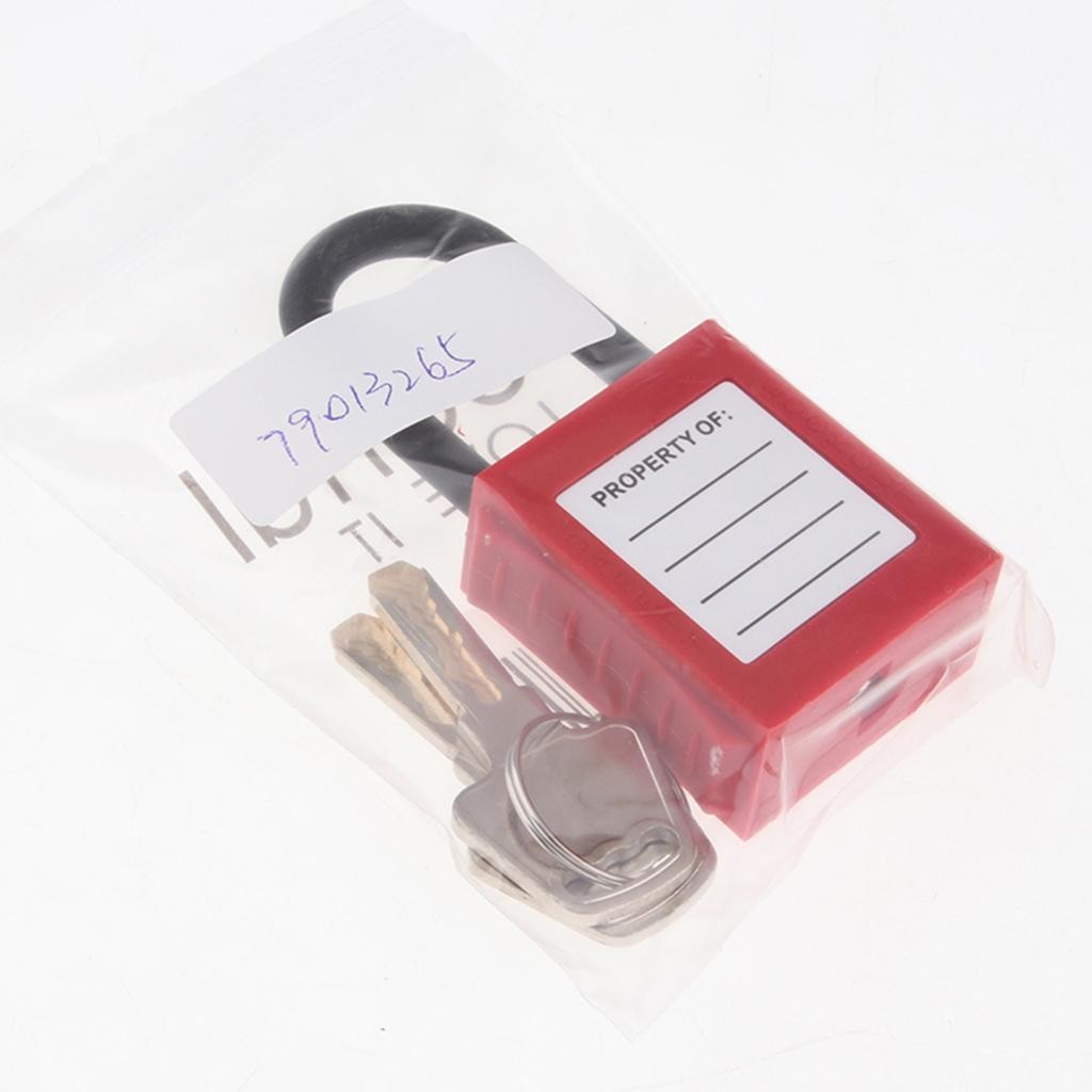 [Lszcx6l] กุญแจกุญแจ Lockout ที่แข็งแกร่ง 1 ชิ้นพร้อมวิศวกรรม PVC 2 คีย์