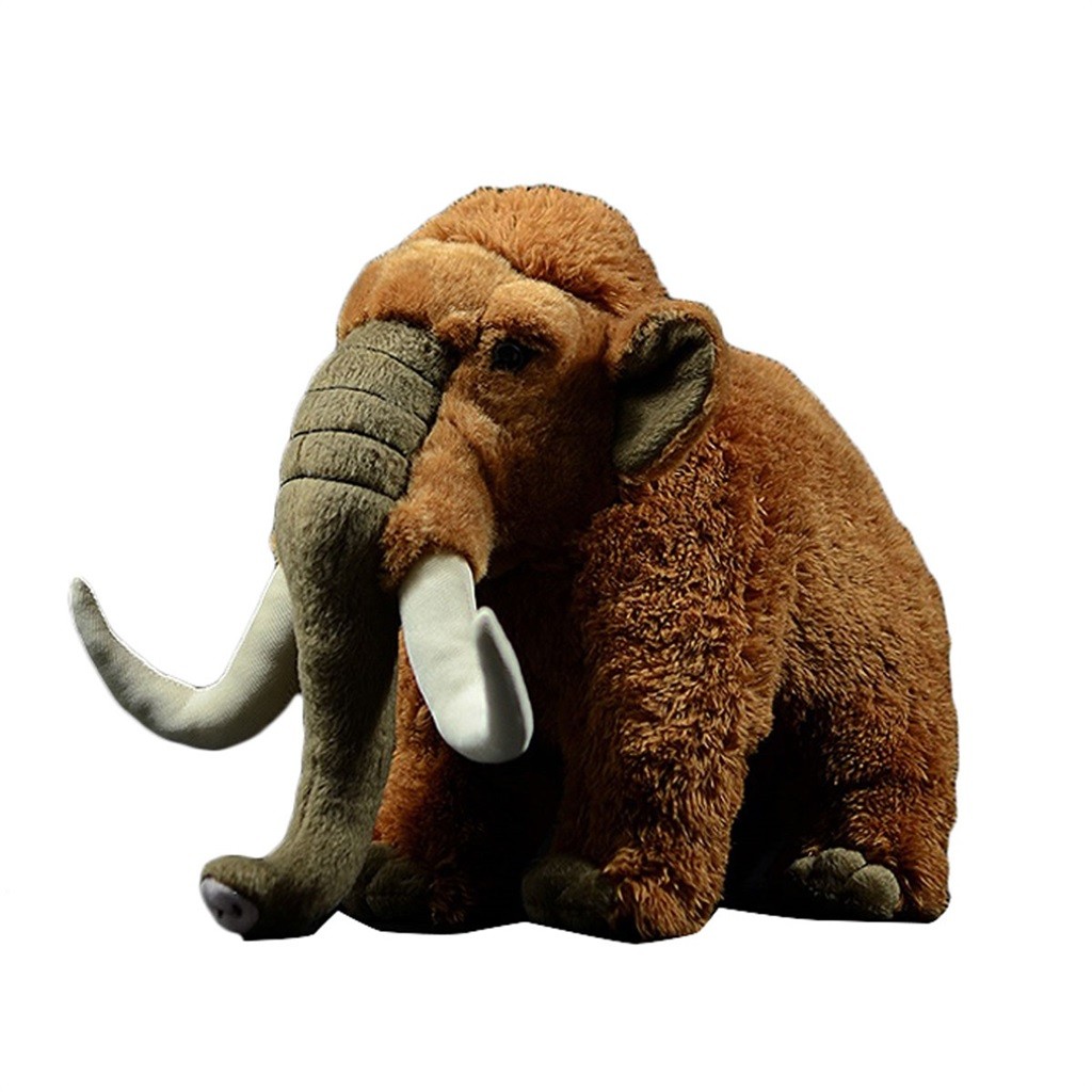 Woolly Mammoth ตุ๊กตาสัตว์, 13 นิ้วสีน้ําตาลนุ่ม Mammoths ตุ๊กตาตุ๊กตาของขวัญสัตว์ป่าช้างตุ๊กตาของเล่นเด็กวันเกิดคริสต์มาสฮาโลวีน