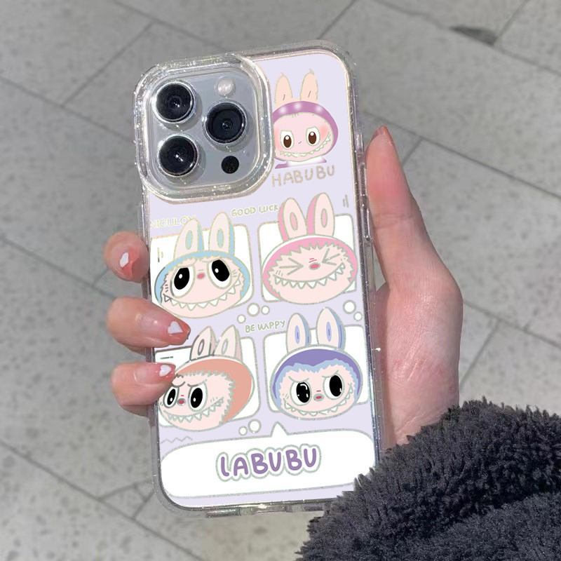 นิ่มกันกระแทก TPU เรืองแสง เคสไอโฟน เคสโทรศัพท์ เคสไอโฟน 11 12 14 15 13 Pro Max XR XS X 7 8P ลาบูบูน่ารัก