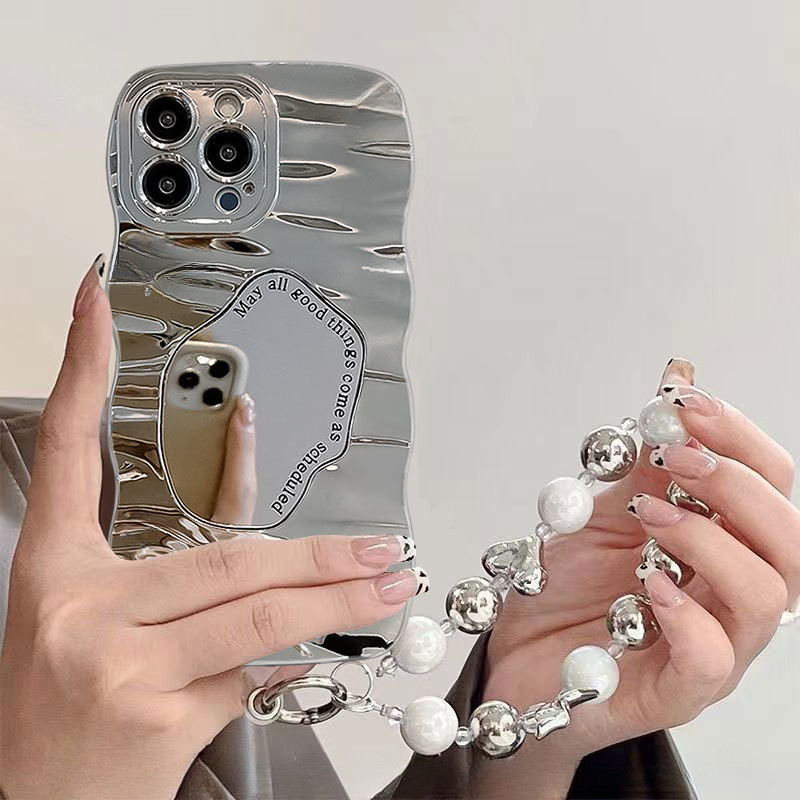 Case เคส For iPhone 16 13 11 15 14 12 Pro Max เคสไอโฟน11 XR X XS Max เคสโทรศัพท์มือถือกระจก ชุบไฟฟ้า ลายหัวใจ สําหรับ