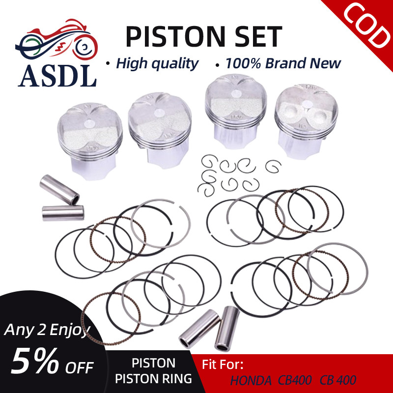 ASDL 4 ชุดเครื่องยนต์รถจักรยานยนต์ Pison แหวนชุด MV4 Pin 14 มม.ST 55 55.25 55.5 55.75 56 มม.สําหรับ 