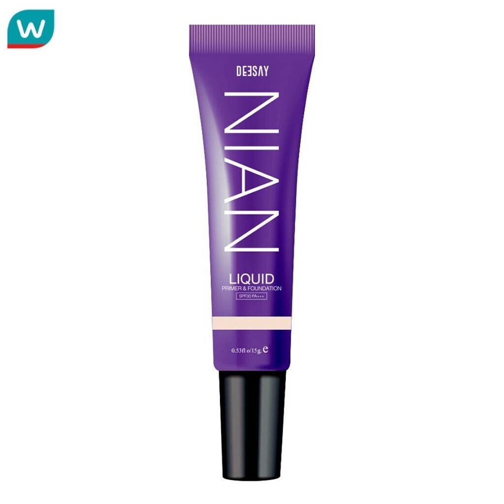 Deesay ดีเซ้ย์ เนียน ลิขวิด ไพรเมอร์ แอนด์ ฟาวเดชั่น SPF30 PA+++ 15มล. 02 นู้ด
