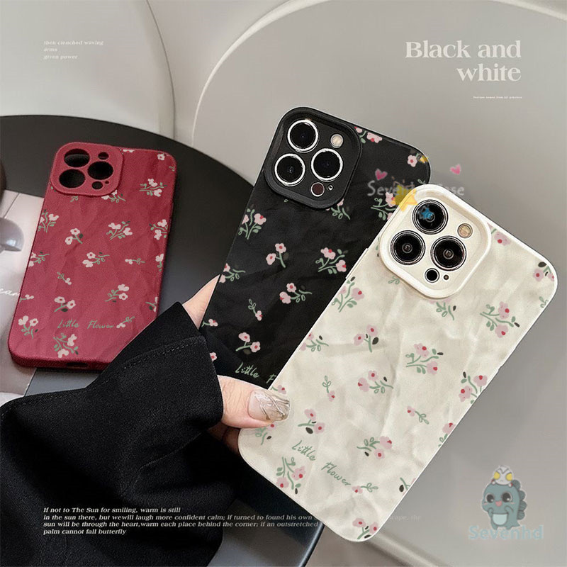 ปลอกสําหรับiphone 11 13 14 15 12 Pro Max 8 7 6 Plus Xr X Xs Maxดอกไม้สับองค์ประกอบรูปแบบแฟชั่นเคสโทรศัพท์หรูหรานุ่มสัมผัสริ้วรอยแข็งกันกระแทกป้องกันปกหลัง
