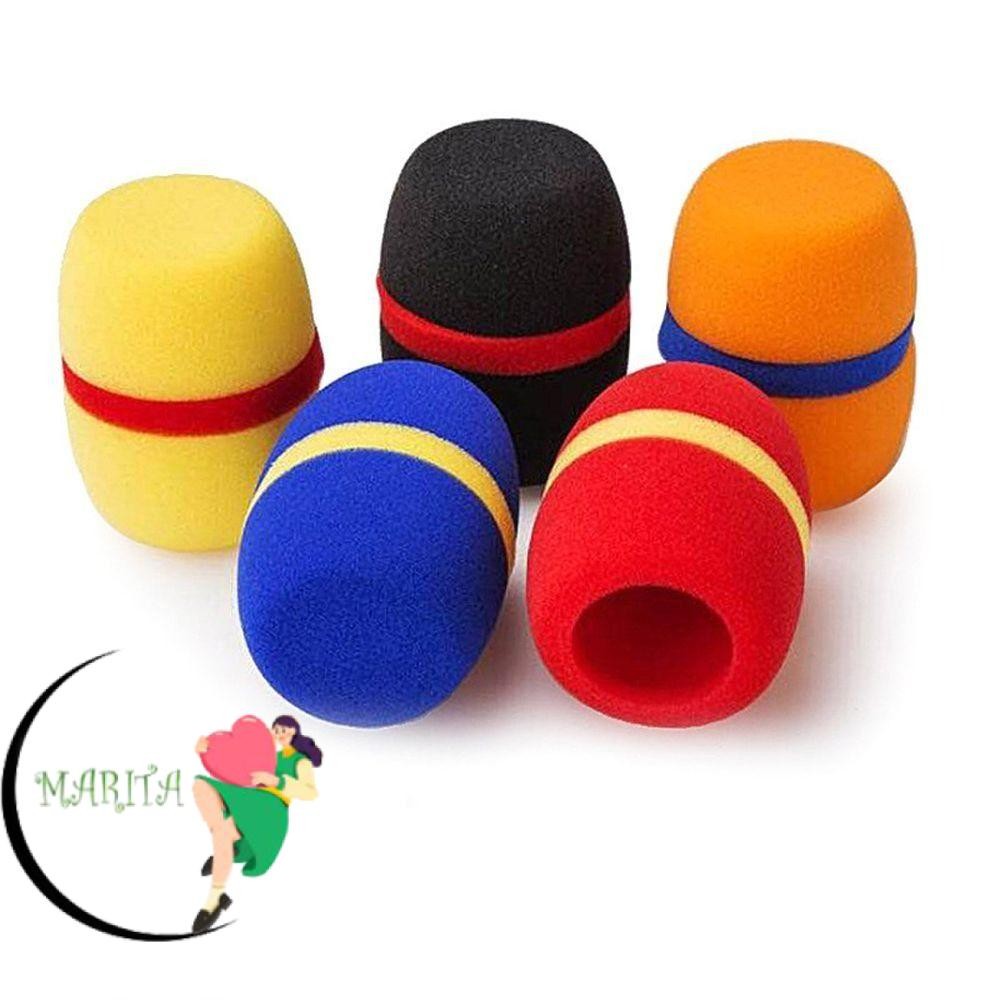 Marita 5PCS ไมโครโฟนสําหรับสตูดิโอสัมภาษณ์คาราโอเกะ Dj Mic Pop Filter ฟองน้ําไมโครโฟนป้องกันฝุ่นครอบคลุม