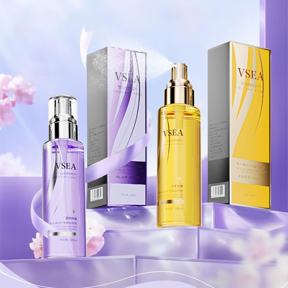 สเปรย์น้ํามันผม 100ML ให้ความชุ่มชื้นสําหรับซ่อมแซมผมชี้ฟูแห้ง Smooth Hair Spary R8H9