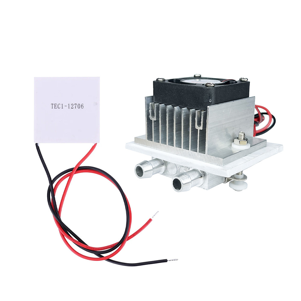 ชุดชิปเครื่องทําความเย็นเซมิคอนดักเตอร์ 12V DIY ระบายความร้อนด้วยน้ําหัวชุดระบบระบายความร้อนระบายความร้อนตู้เย็นอิเล็กทรอนิกส์พร้อม 12706 Cooling Peltier