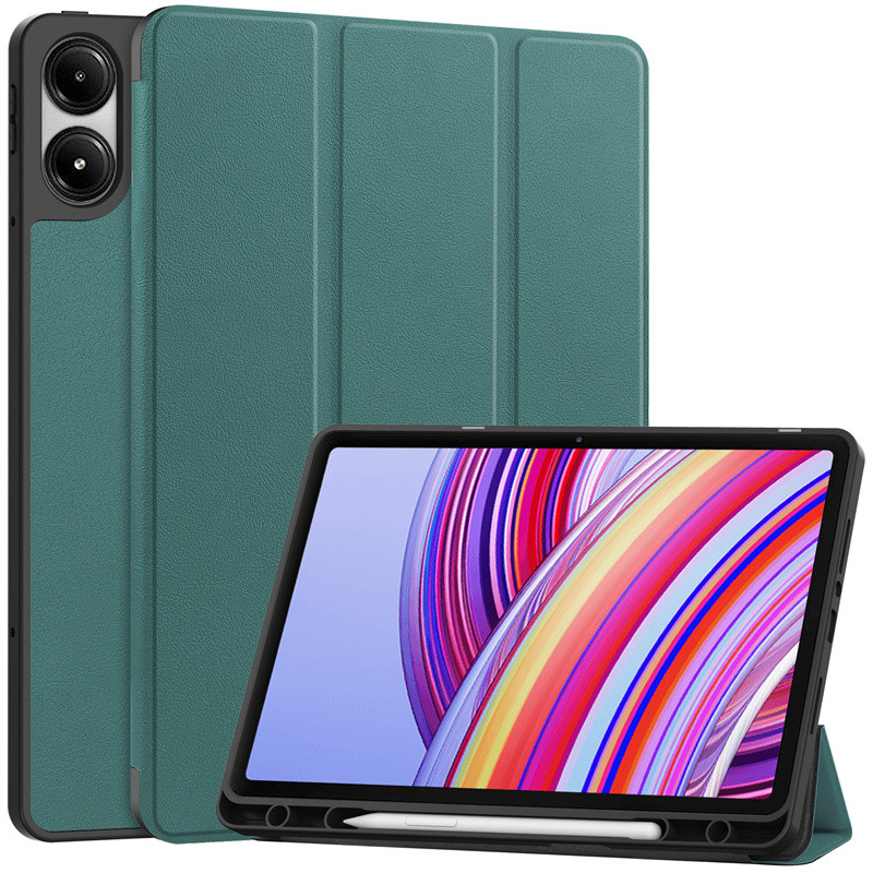 ปลอกสําหรับ Redmi Pad Pro 12.1 นิ้วสําหรับ Pad 5 5Pro ป้องกันผิว TPU หนังแท็บเล็ตสําหรับ PadPro Pad5Pro Pad5 พร้อมวงเล็บพร้อมผู้ถือปากกา