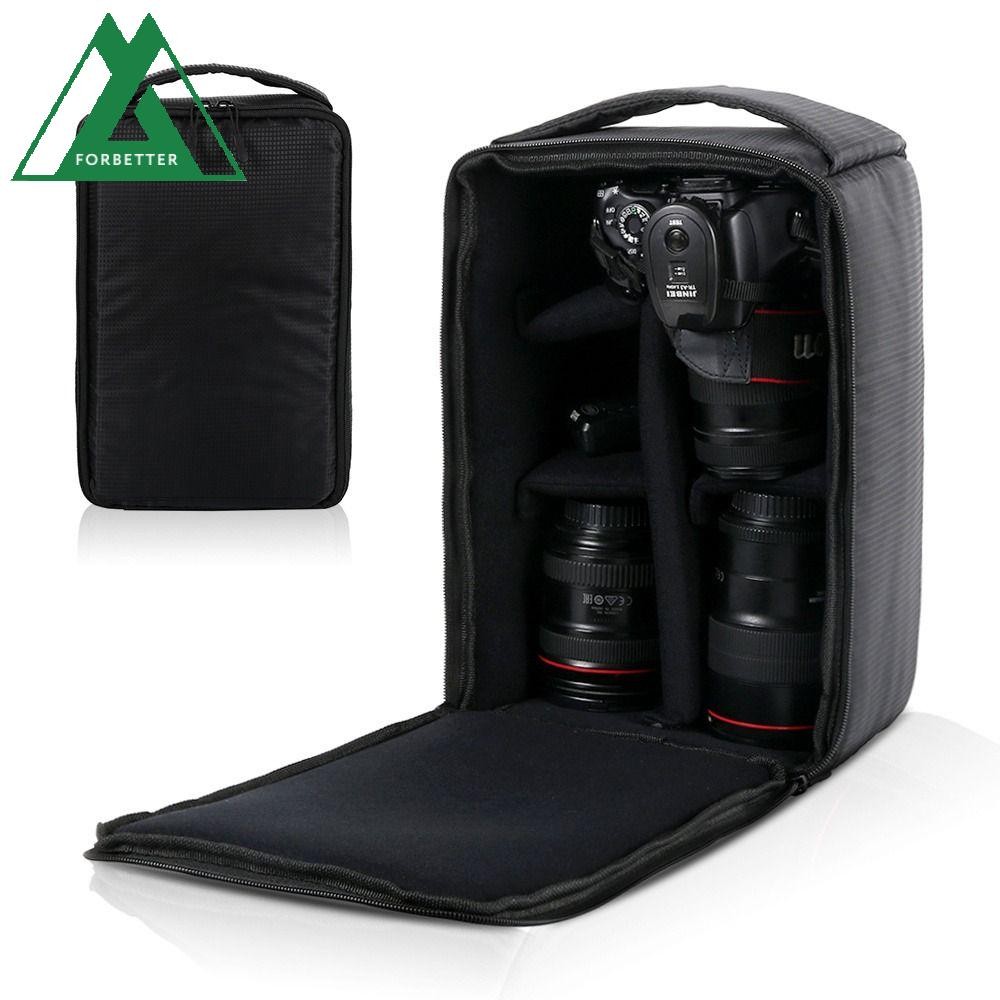 Forbetter กล้องแทรกกระเป๋ากล้องอเนกประสงค์อุปกรณ์เสริมดิจิตอลพกพากรณีกล้อง DSLR กล้องดิจิตอลซุปเปอร์หนาภายในพาร์ทิชันเบาะ