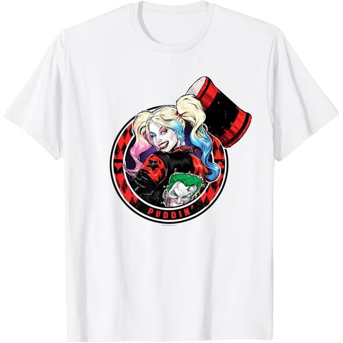 ใหม่ The Joker 2 Harley Quinn กราฟิกเสื้อยืดผ้าฝ้าย 100% สําหรับผู้ชาย เสื้อยืดภาพยนตร์ DC ใหม่
