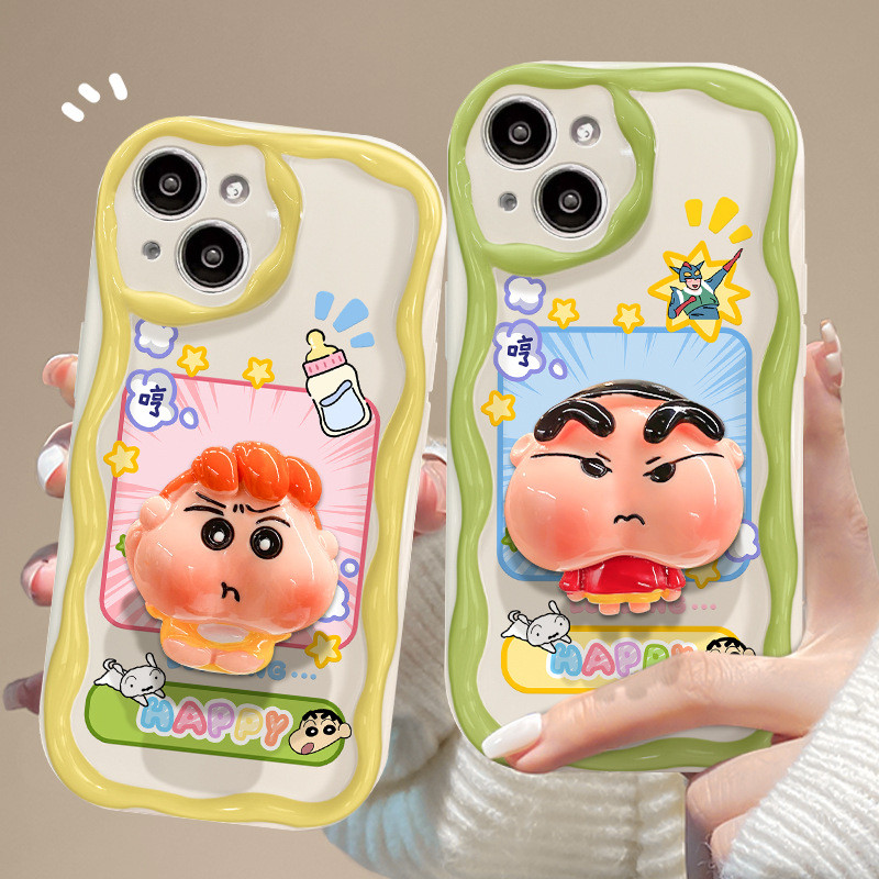 น่ารักวรรณกรรมสดเหมาะสําหรับ แอปเปิล 14โปรแม็กซ์ เคสโทรศัพท์ ไอโฟน13 รูปแบบครีมคู่ 12 การ์ตูนสามมิติ