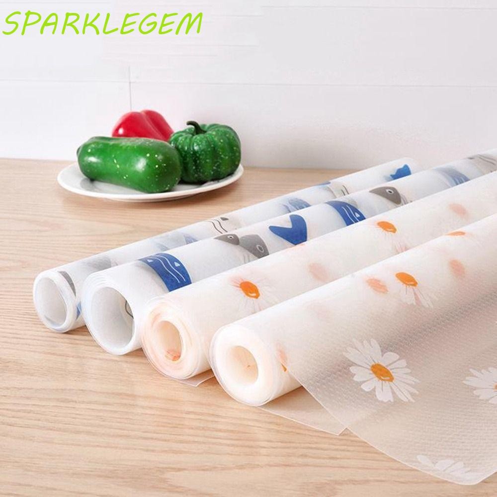 Sparklegem แผ่นรองลิ้นชัก 1 ม้วนน้ํามันหลักฐาน EVA Daisy Closet Kitchen Pad กระดาษ