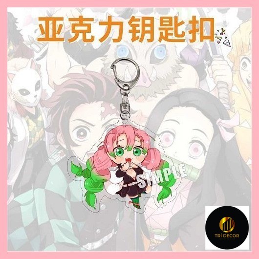 Demon Slayer Tanjiro Muichirou Interlayer Demon Slayer พวงกุญแจ Tanjiro Nezuko พวงกุญแจประตูห้องครัว