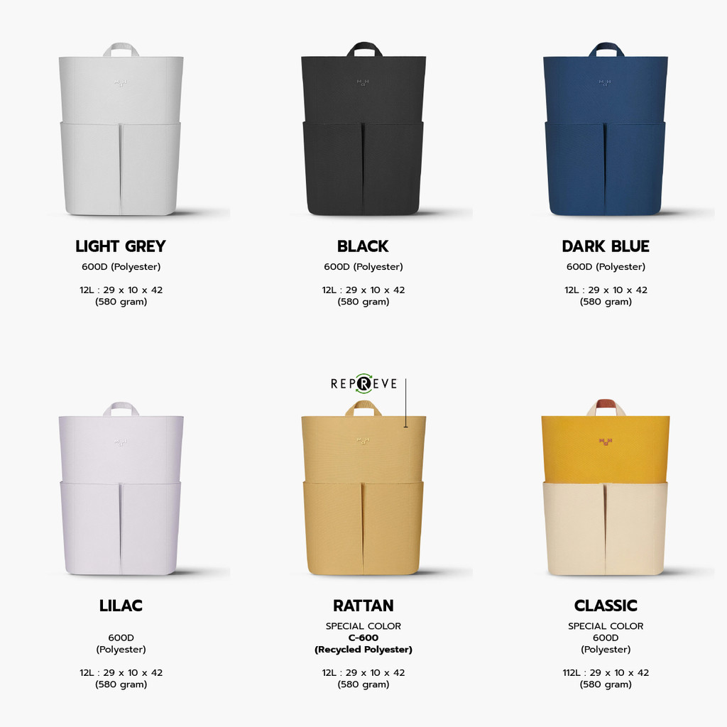Easy E-Receipt MAH Line Backpack กระเป๋าเป้คอมพิวเตอร์ น้ำหนักเบา ผ้ากันน้ํา 16 นิ้ว (กระเป๋าสะพายหลัง)