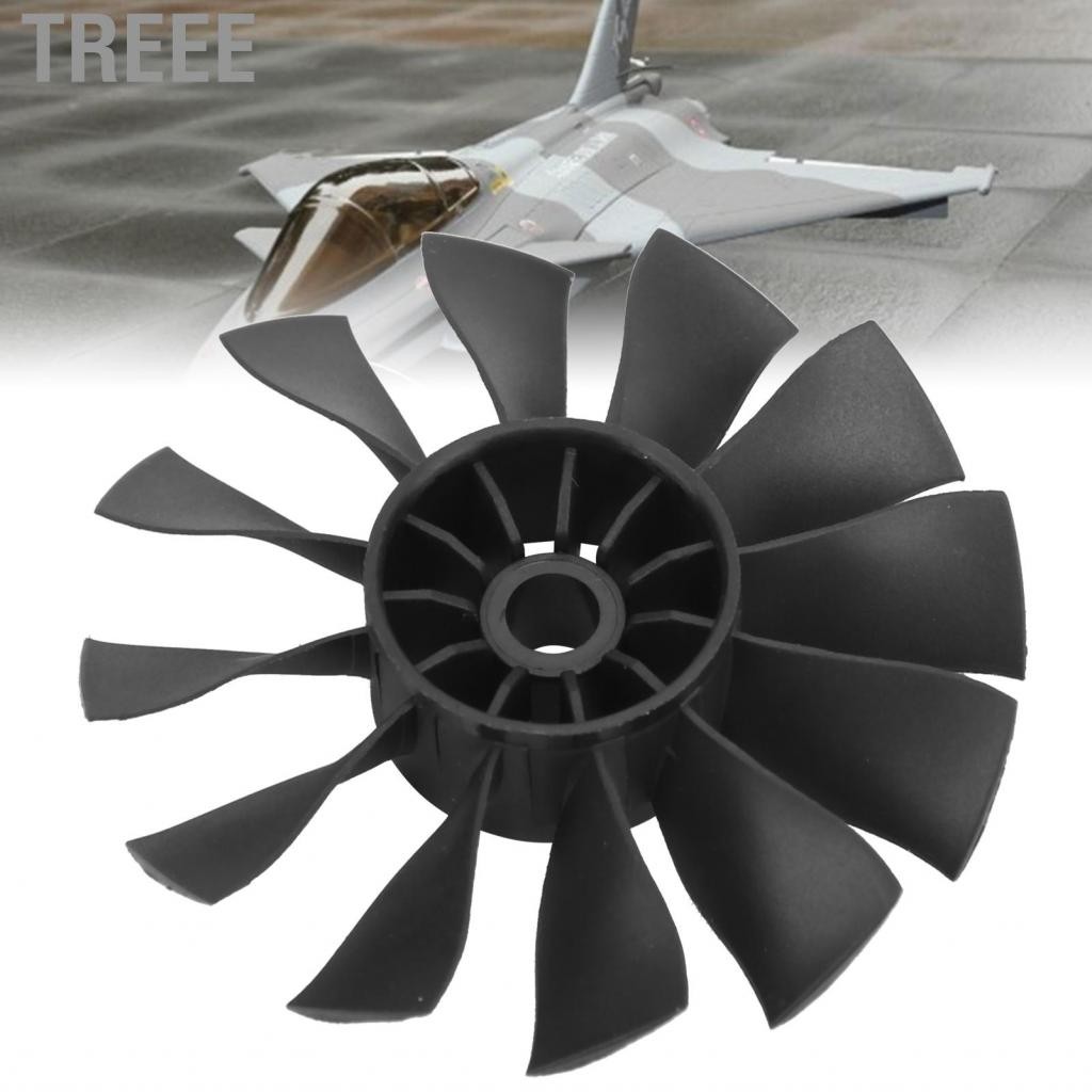 Treee ใหม่ 50 มม. พัดลมท่อ 12 ใบพัดใบพัดพลาสติกอุปกรณ์เสริมสำหรับเครื่องบิน RC